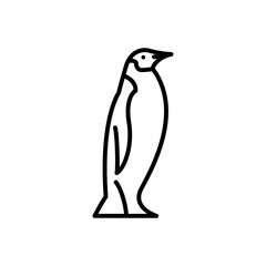 Animal Penguin icon line style vector