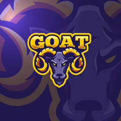 Goat esport gaming logo template © amrikhsn