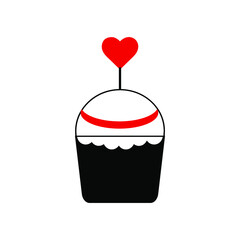  Muffin icon vector, illustration logo template in trendy style