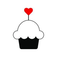  Muffin icon vector, illustration logo template in trendy style