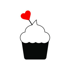  Muffin icon vector, illustration logo template in trendy style