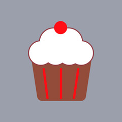  Muffin icon vector, illustration logo template in trendy style