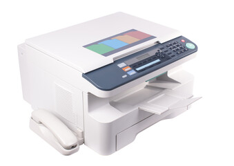 printer isolated on white background