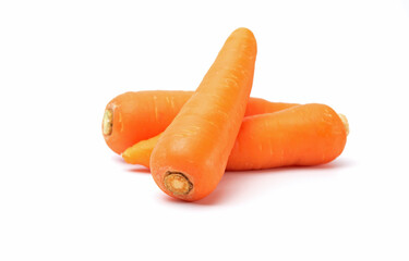 Fresh carrot isolated on white background