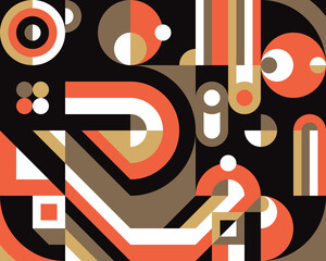 Geometric background design. Abstract artwork pattern. Geometrical figures. Composition Graphic print poster. Business presentation cover banner. Collage futuristic ornament. Vector illustration.   © Oxana