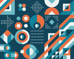 Geometric background design. Abstract artwork pattern. Geometrical figures. Graphic print poster. Business presentation cover banner. Block chain electronic technology. Vector illustration.  