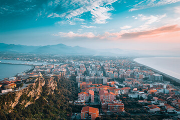 Fototapeta na wymiar Panoramic view of the city of Milazzo