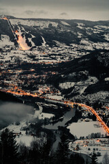 Wintershot in Norway, Gol, Hallingdal. The house is old and abandonment. © SteinOve