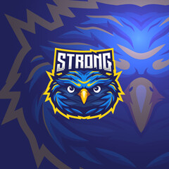 Strong bird esport gaming logo template