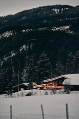Wintershot in Norway, Gol, Hallingdal. The house is old and abandonment. © SteinOve