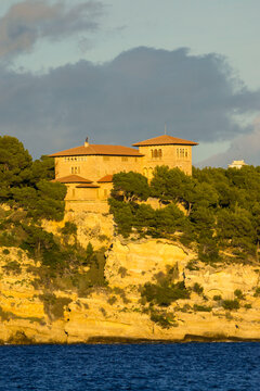 Marivent Palace, built by architect Guillem Forteza Pinya between 1923 and 1925, commissioned by the painter Juan de Saridakis, Cala Major, Palma de Mallorca, Spain.