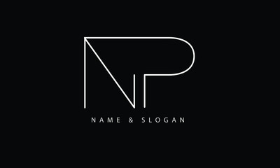 NP, PN, N, P abstract letters logo monogram © Nadia