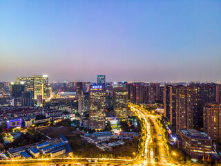 Fototapeta na wymiar panoramic night view of Hangzhou, china