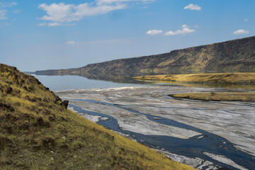 Scenic view of Lake Magadi, Rift Valley
