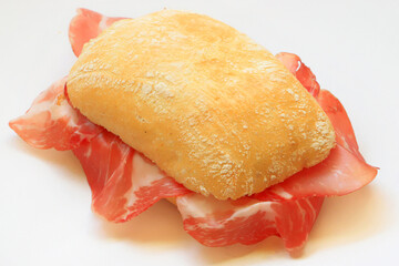 panino con coppa, sandwich with coppa