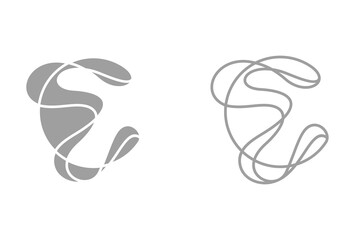 Abstract letter E logo design concept, logo vector template