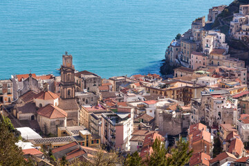 Minori on the Amalfi coast in Italy