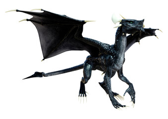 Fototapeta premium 3D Rendering Fairy Tale Dragon on White