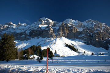 Alpstein Gebirge im Winter in der Schweiz 18.12.2020