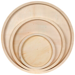 Wood circles geometric shapes for design elements