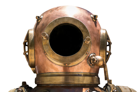 Vintage Copper and brass diving helmet