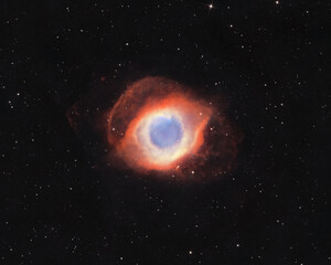 Obraz na płótnie Canvas Helix Nebula in HOO palette