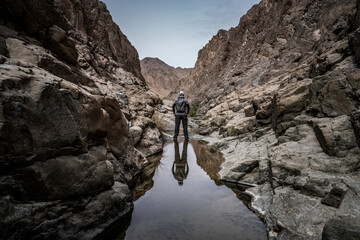 hiker in the mountains