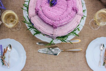 wedding cake  on table