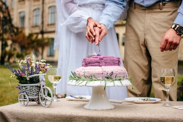 bride and groom at wedding reception