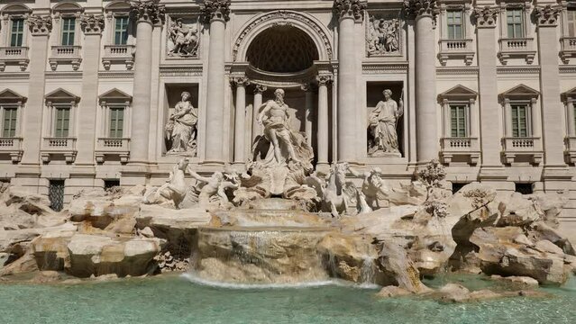 Trevi Fountain in Rome, Italy, Baroque style city landmark from 1762