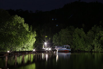 Obraz premium Night Photos Pahawang Islands, Sunda Strait, Indonesia