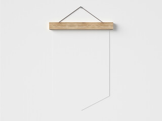 Small Poster Hanger 3D Render Mockup