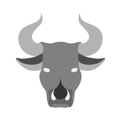 Icon, metal bull symbol of 2021. vector illustration