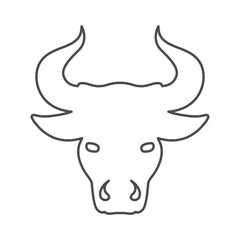 Icon, metal bull symbol of 2021. vector illustration