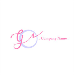 G Z GZ Initial handwriting or handwritten logo for identity