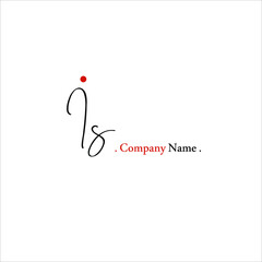 I S IS Initial handwriting or handwritten logo for identity