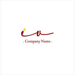 I V IV Initial handwriting or handwritten logo for identity