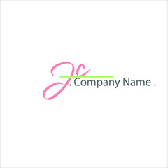 J C JC Initial handwriting or handwritten logo for identity