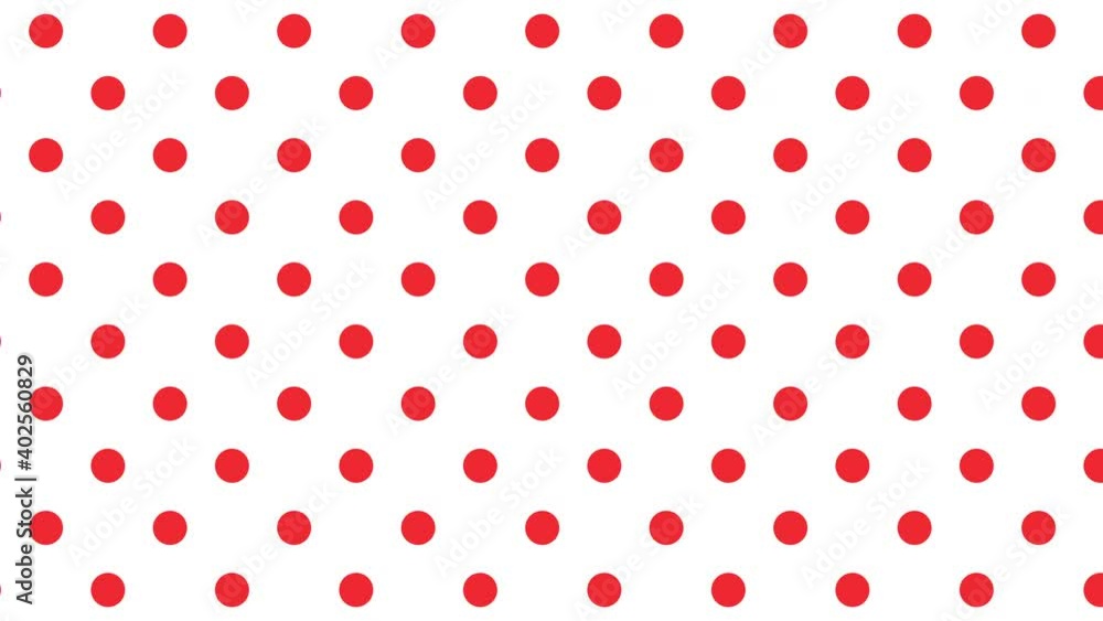 Poster abstract geometric pattern with red dots on a white background. simple motion graphics animation