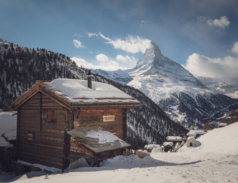 Old chalet in the hamlet of Findeln near Zermatt.