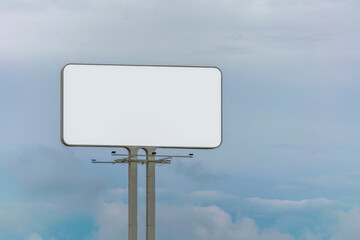 white rectangular panel for advertising