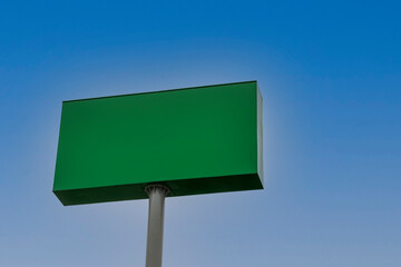 green rectangular panel for advertisement