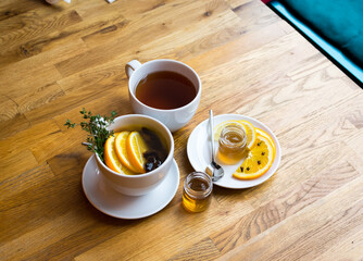 cup of tea with lemon