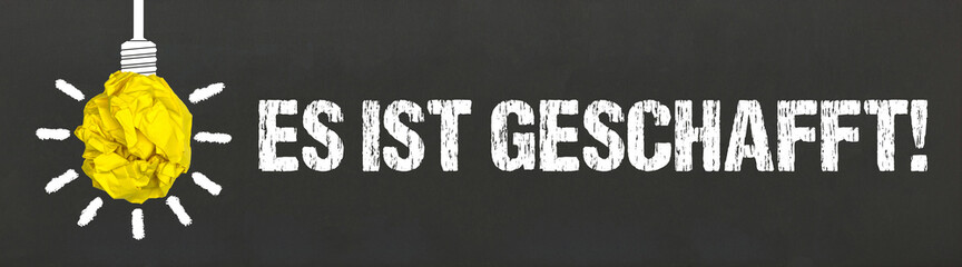 Es ist geschafft! 