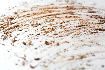 Face powder, isolated on white background.