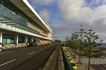 Airport terminal da Madeira Portugal, Funchal, island in the Atlantic Ocean, - obrazy, fototapety, plakaty