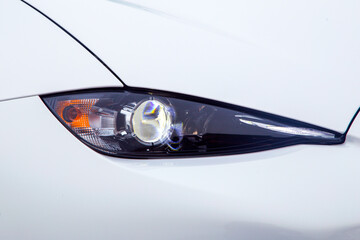 headlight of a modern car