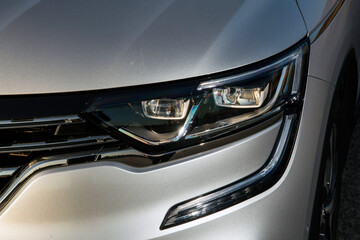 headlight of a modern car