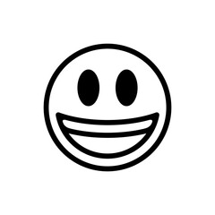 Fototapeta premium smiley face in outline icon
