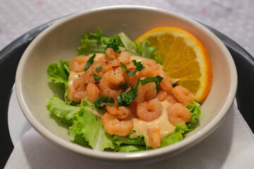 home made shrimp Cocktail a classic appetizer, Italy